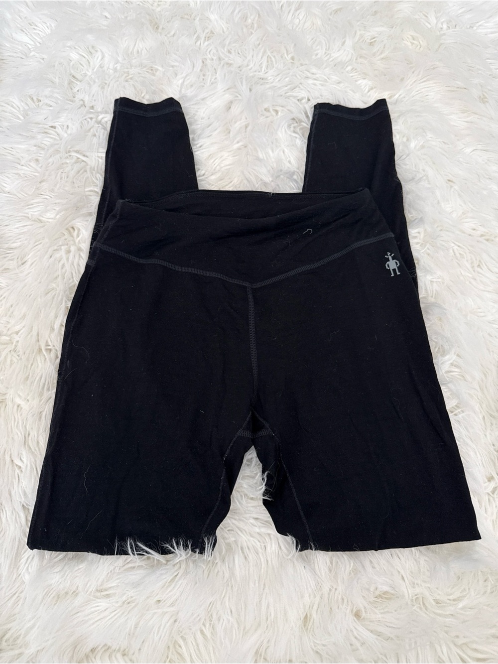 Smartwool Black Merino 150 Lightweight Top with Robot Logo